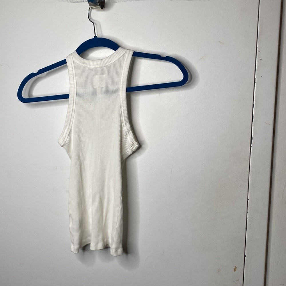 WESLEY Rivington Ribbed Tank White - Picture 5 of 5